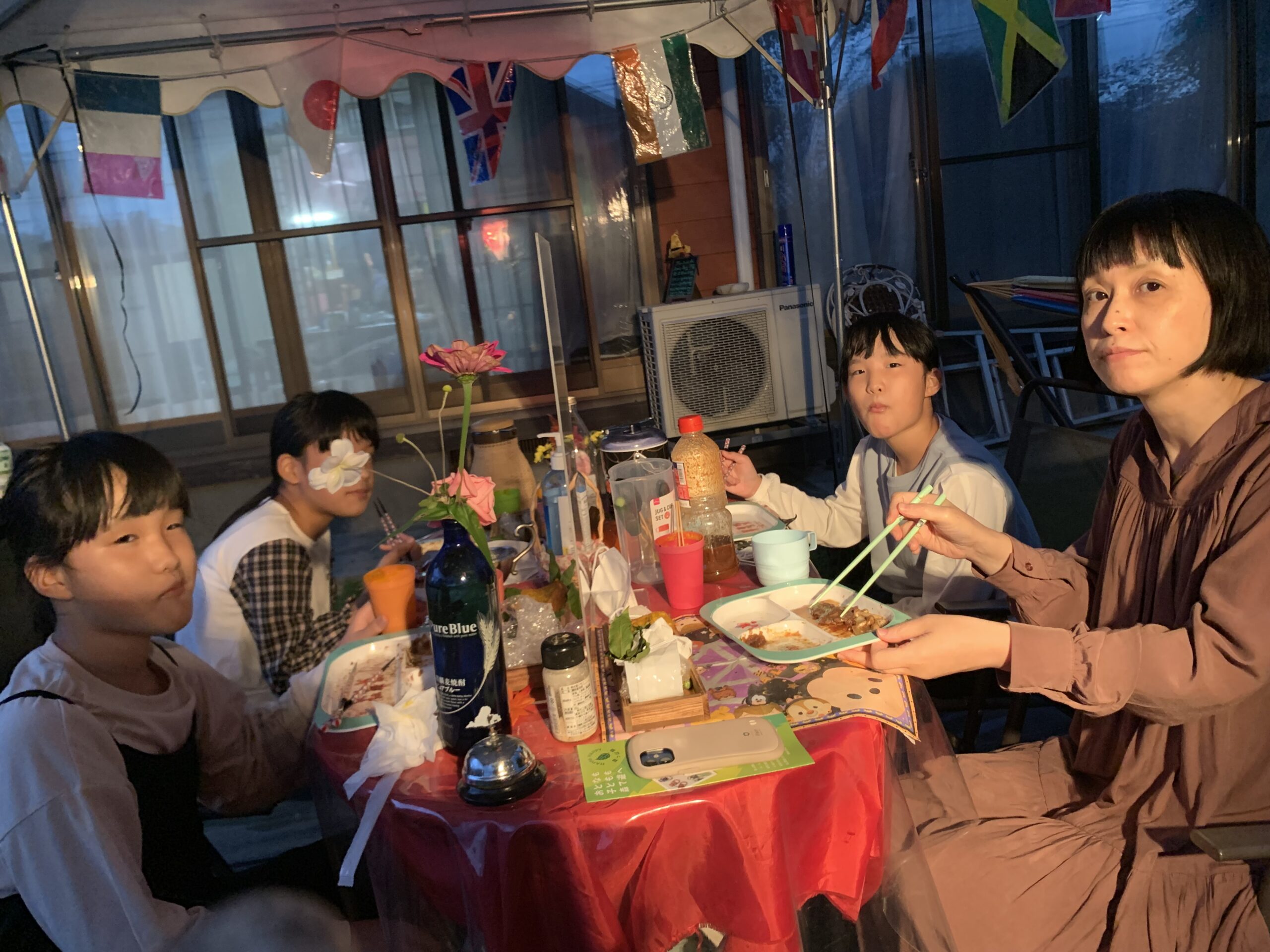 夕飯のBBQでお腹いっぱい（笑）